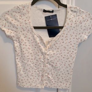 Floral Brandy Melville Zelly Top